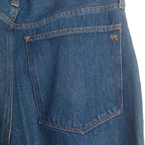 Madewell Womens Baggy Straight Jeans Size 31 medium wash Style NH643 - Picture 7 of 16